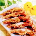 ももちゃんのれしぴ's cooksnap of when they made 殻までおいしい♪赤えび塩焼.