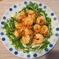 料理インコ's cooksnap of when they made スナップえんどうとエビのチリマヨからめ.