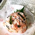 まこさんど's cooksnap of when they made 鮭フレ＆大葉の爽やかおにぎり.
