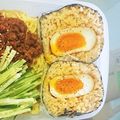 つっ君's cooksnap of when they made 爆弾おにぎり★味玉入り.