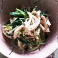 ♡こもれび♡'s cooksnap of when they made やわらか鶏胸肉と水菜・小松菜の和えもの.