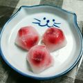 白黒ウサギ's cooksnap of when they made 一口♡苺カルピスゼリー＆アイス.