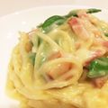 naorii's cooksnap of when they made 絹さやとベーコンのクリームパスタ.