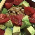 yupi☆★'s cooksnap of when they made アボカドとトマト納豆のわさび醤油丼.