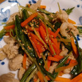 ふんふんふんのふん's cooksnap of when they made 簡単★豚肉と水菜と人参の甘辛炒め.