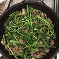 LaBombón's cooksnap of when they made パクチーと砂肝キノコ炒め.