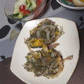 よちりん's cooksnap of when they made ギバサ(銀葉藻、アカモク)と南瓜の天ぷら.