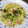 ジョングレ's cooksnap of when they made 旬な野菜で❤ほうれん草とベーコンのパスタ.