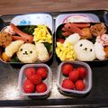 ☆shi～no☆'s cooksnap of when they made 簡単♡双子ワンちゃん♡犬のキャラ弁.