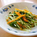 runa10's cooksnap of when they made 水菜と人参のごま風味炒め♪.
