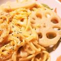 クックMUEI0S☆'s cooksnap of when they made レンコン☆カルボナーラ.