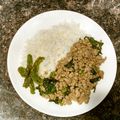 ざりがにサラダ's cooksnap of when they made 鶏ひき肉とホウレン草のカレーペースト炒め.