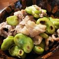 低カロ探検隊's cooksnap of when they made そら豆と豚肉のガーリック炒め.