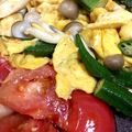 ACO♡ACO's cooksnap of when they made オクラとトマトの卵炒め.
