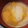 よもニャン's cooksnap of when they made 本だしで簡単！基本の白菜と油揚げの味噌汁.
