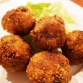 まんぷく屋's cooksnap of when they made 鶏ひき肉とほうれん草のチーズボールフライ.