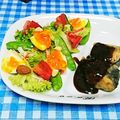 ととろ＆めい's cooksnap of when they made サヤエンドウと半熟卵のグリーンサラダ.