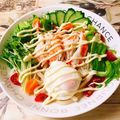 のんべぇヒロ's cooksnap of when they made かにかまとレタスのサラダうどん.