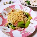 えりりんちゃん♡'s cooksnap of when they made 生姜香る小松菜とベーコンの和風パスタ☆.