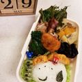 だのん☆彡's cooksnap of when they made 簡単キャラ弁#スヌーピー弁当#幼稚園.