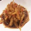 鮭とばと日本酒＊'s cooksnap of when they made ヤーコンのきんぴら.