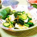makichihua's cooksnap of when they made 白菜・キュウリとわかめのごまあえ♪.