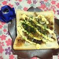 ぽぽきゅ's cooksnap of when they made 焼きそばソース（粉）と葱のトースト.