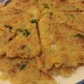 ＄ophie's cooksnap of when they made もっちもち～♡ツナと長葱のじゃが芋チヂミ.