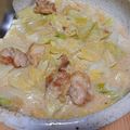 ナーちゃん's cooksnap of when they made 鶏肉とキャベツのみそミルク煮.