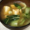yummy?'s cooksnap of when they made 天然だしパックで作る 青梗菜の味噌汁.