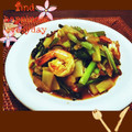 Janberry☆'s cooksnap of when they made なめこと小松菜むき海老の中華炒め.