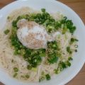毎日しょっぱい亭's cooksnap of when they made 素麺アレンジ 簡単ネギ温玉素麺.