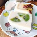 kaokaofood's cooksnap of when they made キウイフルーツとラムレーズンの牛乳寒天♪.
