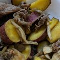 わーまめ's cooksnap of when they made 牛とサツマイモの味噌バター炒め.