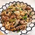 kanjuna's cooksnap of when they made 味付け簡単☆豚肉としめじの卵炒め.