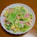 55才のおじさん's cooksnap of when they made 簡単☆キャベツとハムのマヨサラダ☆.