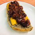島子☆'s cooksnap of when they made ❁あんこと七味とチーズのトースト❁.