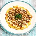 なつき☆ミ's cooksnap of when they made わが家の＊お好み焼＊カレー味＆ウィンナー.