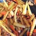 くまロコ's cooksnap of when they made フキとタケノコと豚肉の炒め物.