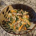 Poucette's cooksnap of when they made 簡単！ほうれん草と牛肉と卵の炒め物.