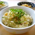 runa10's cooksnap of when they made ☆シャリシャリ☆ふきの炊き込みご飯.