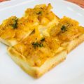 島子☆'s cooksnap of when they made えび焼売で えびパン風トースト.