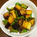クックPINOK0☆'s cooksnap of when they made ナスとピーマンの梅肉炒め.