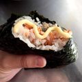 BunnyQ's cooksnap of when they made 最酷な観客達の鮭マヨのおむすび.