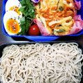 エスペロス's cooksnap of when they made 女子高生お弁当★冷やし天ぷらそば.