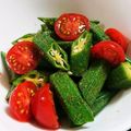 saalalan's cooksnap of when they made あえるだけ♪オクラとトマトのからし醤油.