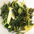 Rstat's cooksnap of when they made 春菊の茎とねぎのポン酢炒め.