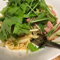 ポリシーチョコ's cooksnap of when they made 簡単！ベーコンと水菜のカフェ風パスタ♡.