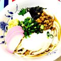 U☆kaoru's cooksnap of when they made 薬味たっぷり温泉卵のせにゅうめん.