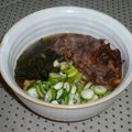 こり～'s cooksnap of when they made 甘辛味付けの牛肉とわかめのうどん！！.